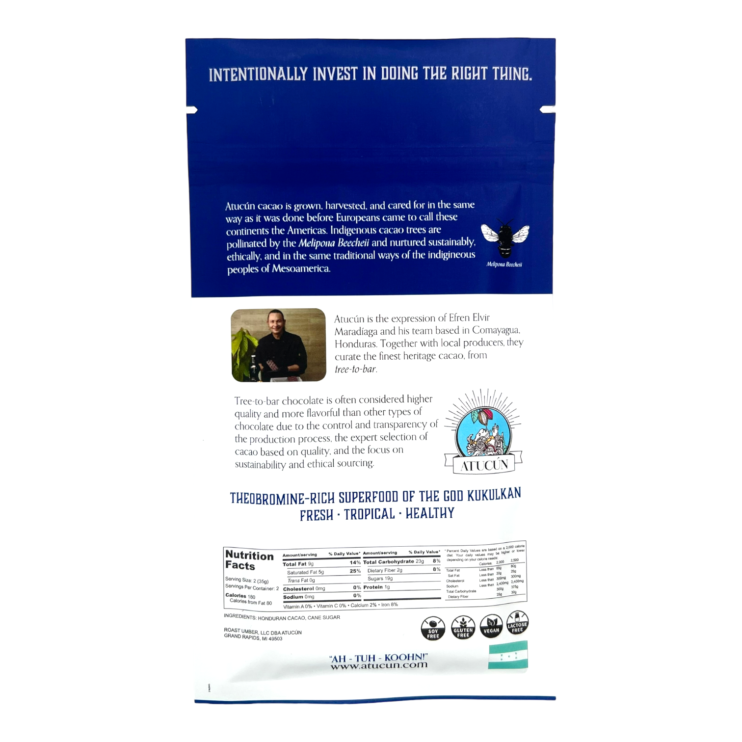 Honduran Chocolate Bar | 70% Cacao